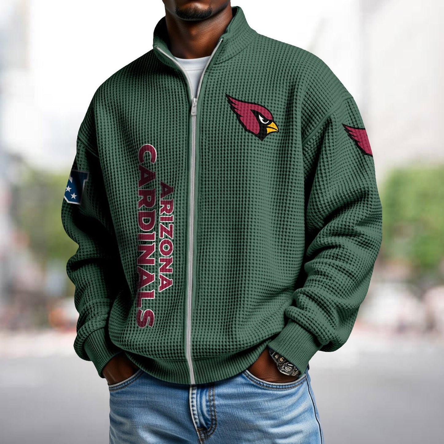ARI x NFL Waffle Zip-Up Sweatshirt DATND TANTD