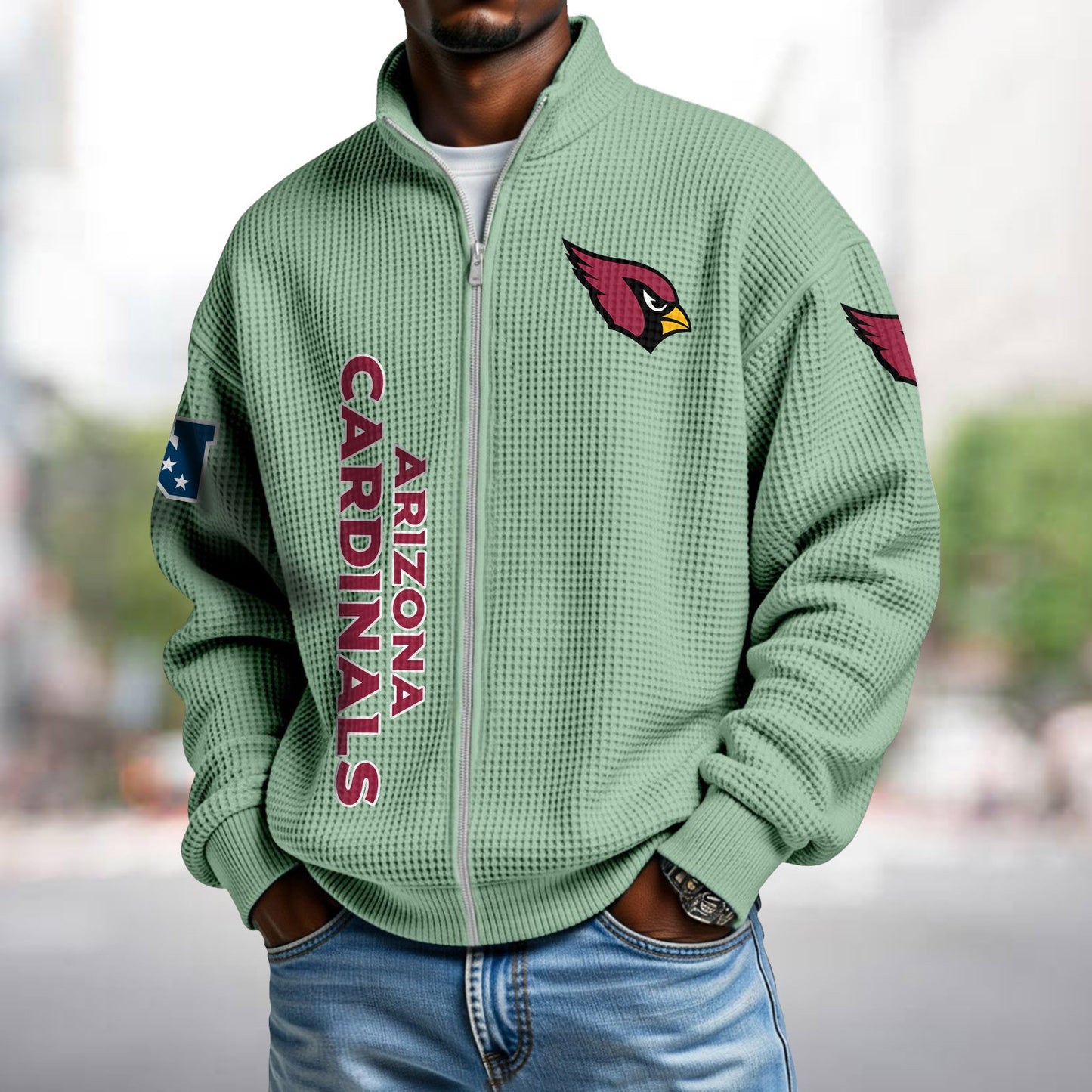 ARI x NFL Waffle Zip-Up Sweatshirt DATND TANTD