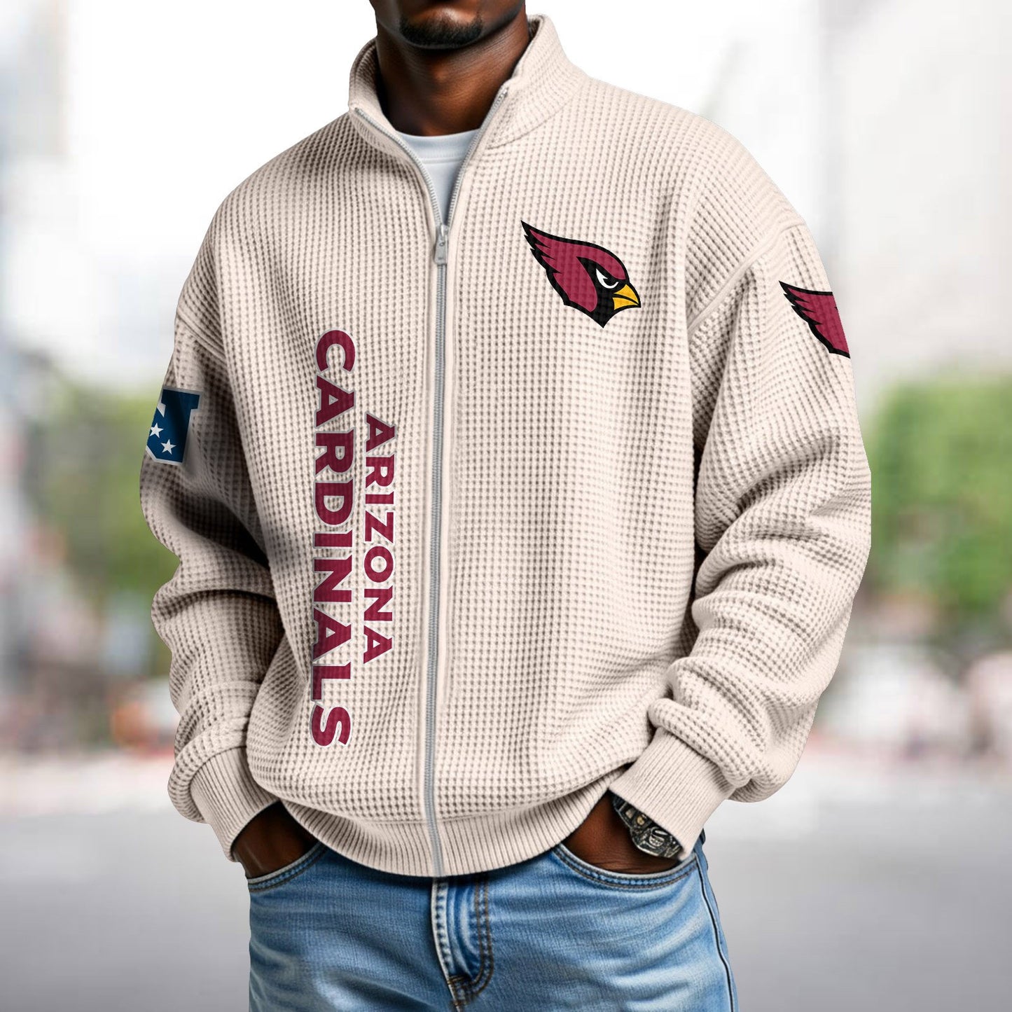 ARI x NFL Waffle Zip-Up Sweatshirt DATND TANTD