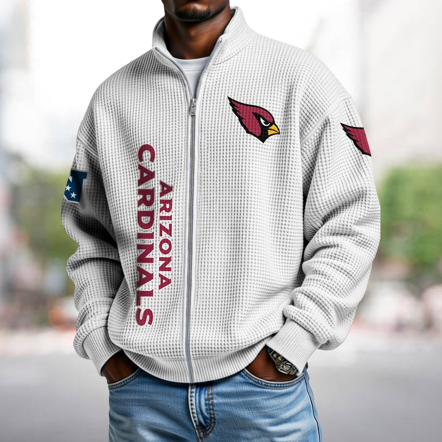 ARI x NFL Waffle Zip-Up Sweatshirt DATND TANTD