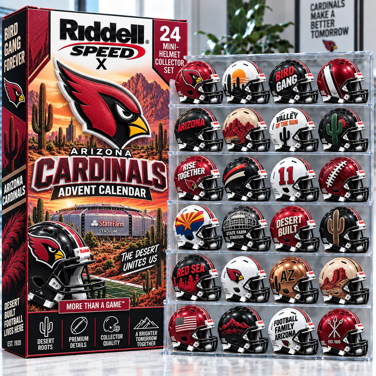 ARI x Premium NFL Mini Helmet Advent Calendar