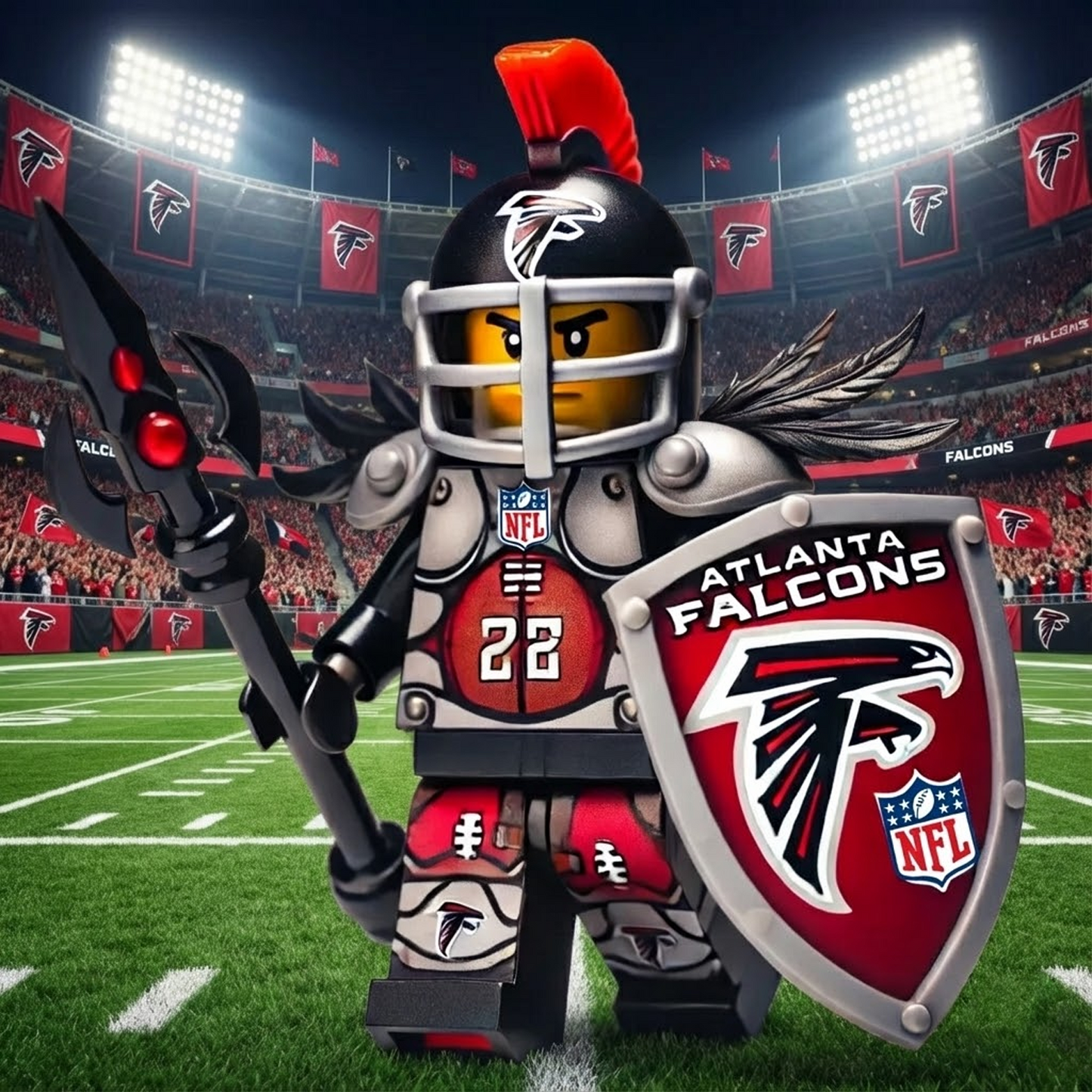ATL X NFL NFL Football Team Acrylic Plaque 0412 NAK NHT