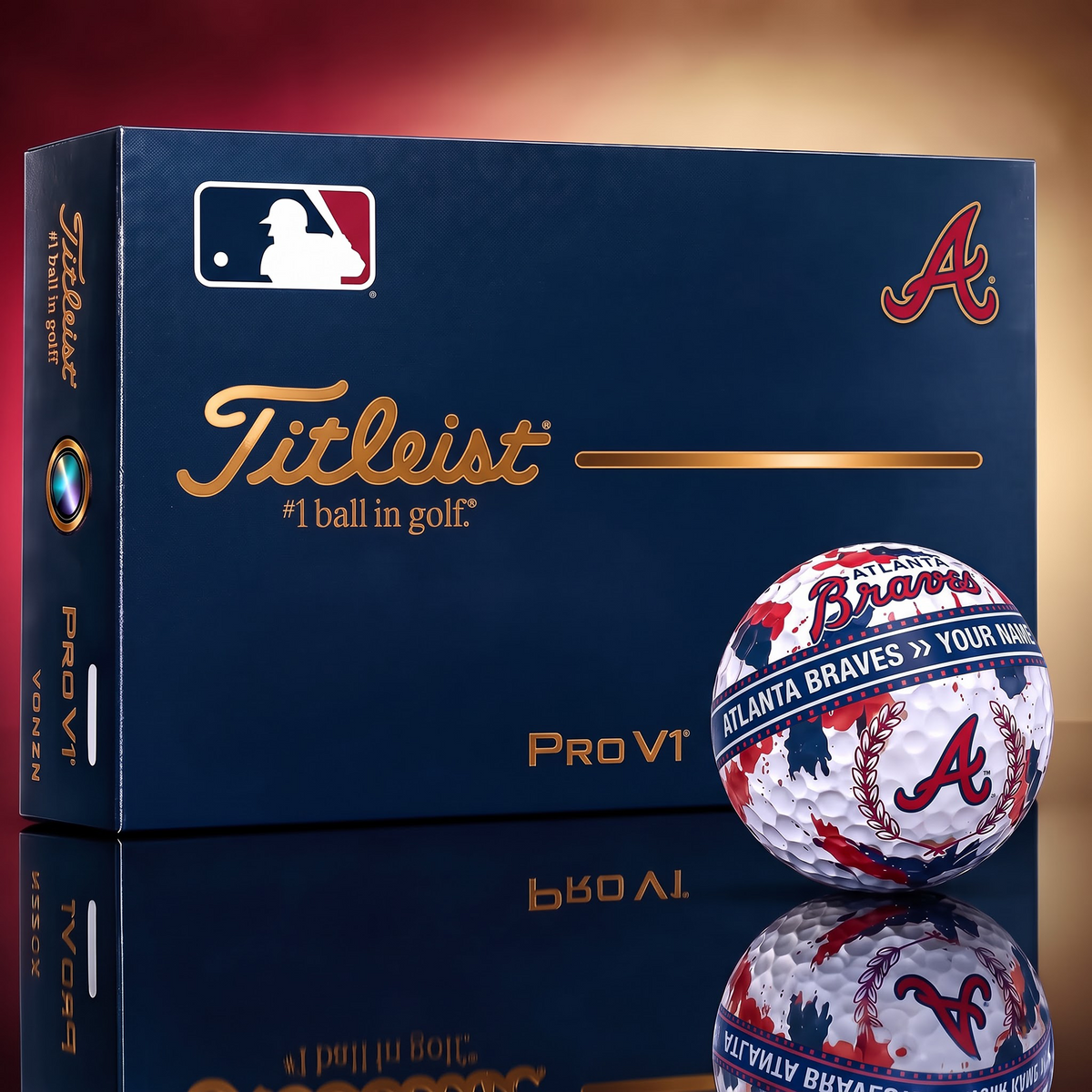ATL X Premium MLB Titleist Pro V1 Golf Ball Set 1809