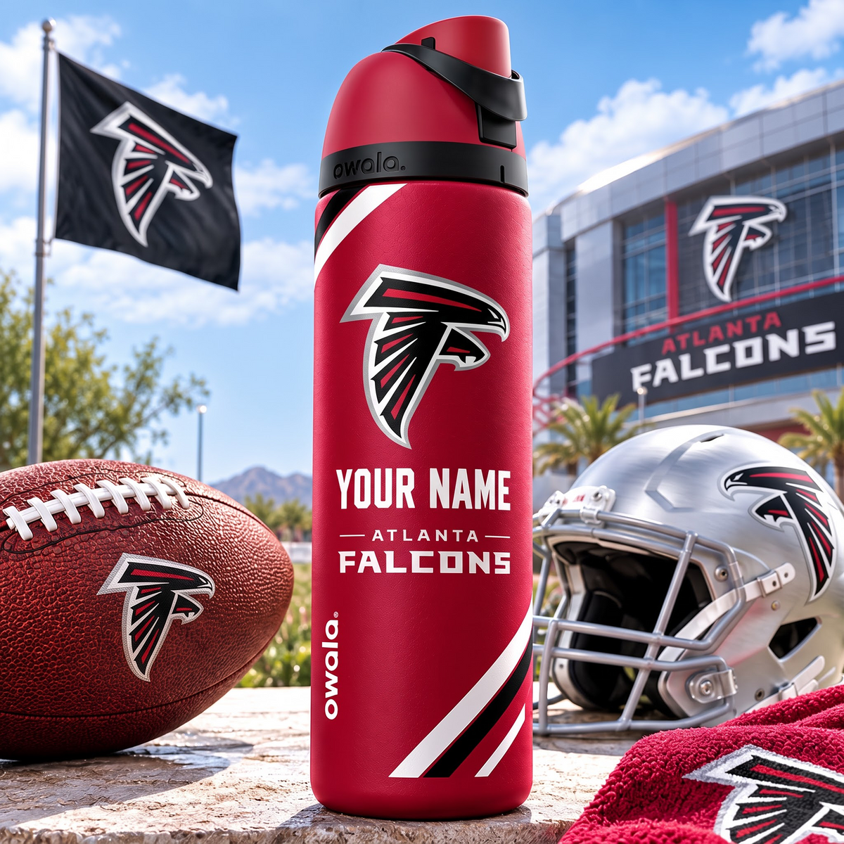 ATL X Premium NFL Owala Water Bottle