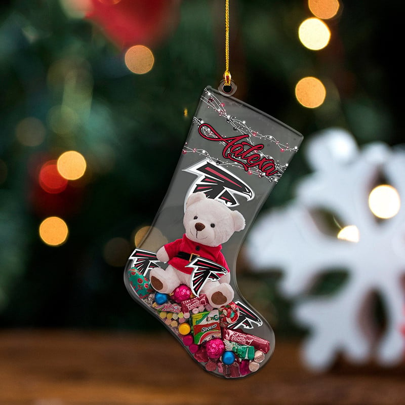 ATL x NFL Christmas Personalized Acrylic Ornament DatND DVT