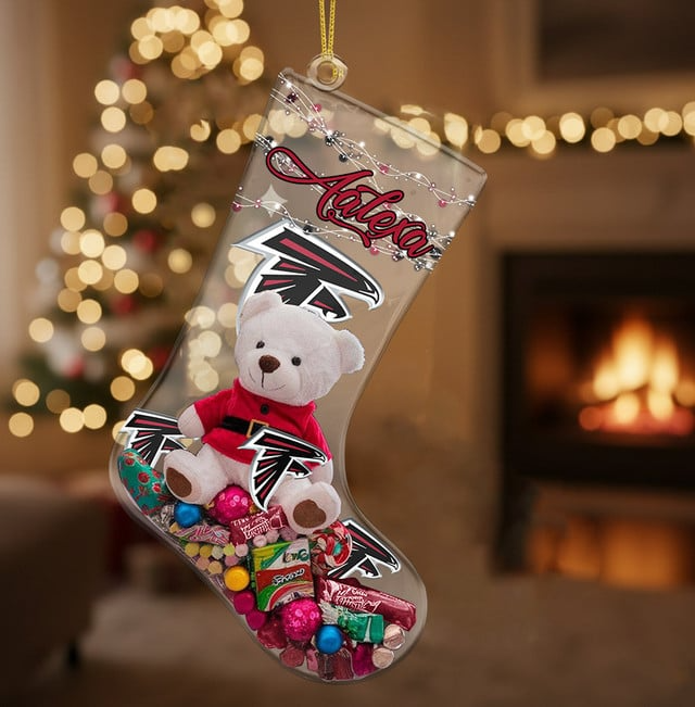 ATL x NFL Christmas Personalized Acrylic Ornament DatND DVT