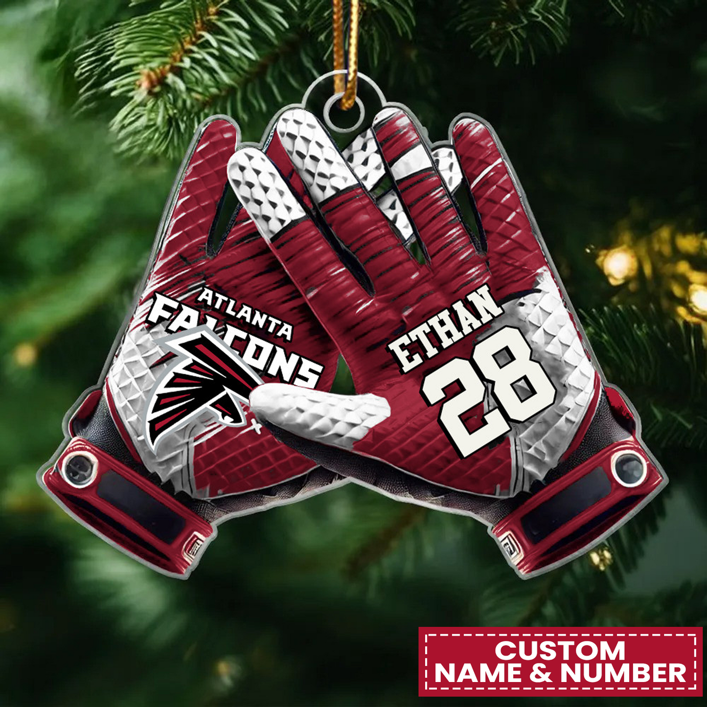 ATL x NFL Customized Christmas Acrylic Ornament DATND TANTD