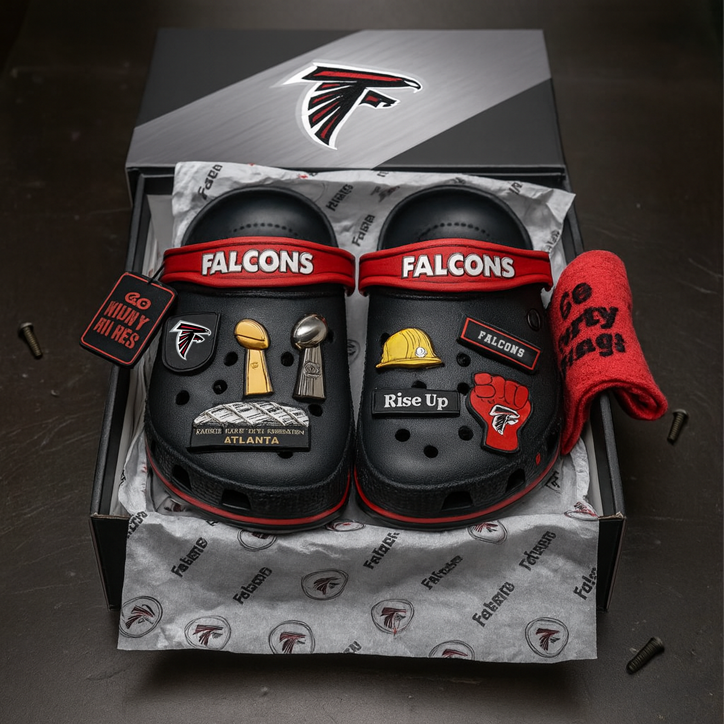 ATL x NFL Premium Crocs Clogs Shoes DATND TANTD