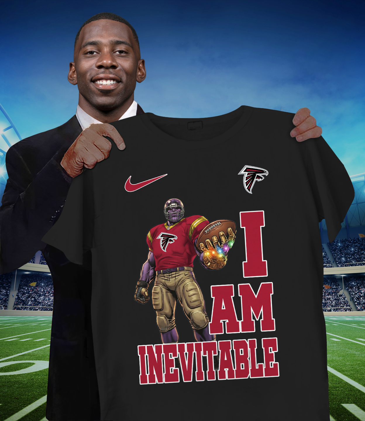 ATL x NFL Thanos I Am Inevitable T-Shirt DATND TANTD