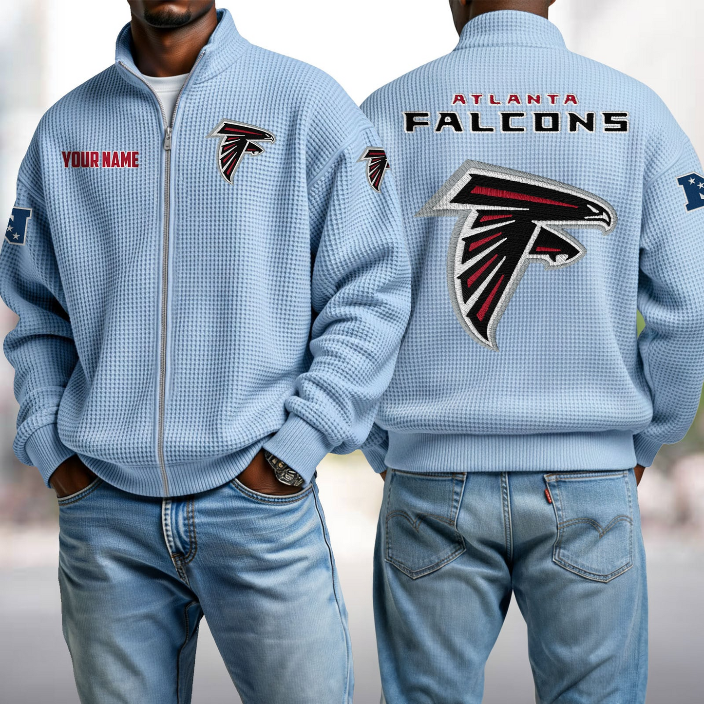 ATL x NFL Waffle Zip-Up Sweatshirt DatND DVT