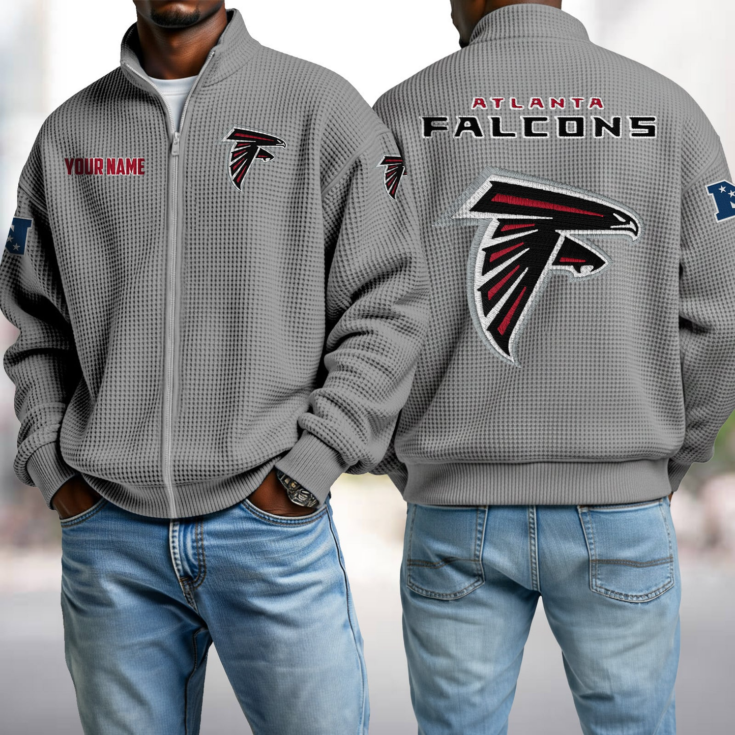 ATL x NFL Waffle Zip-Up Sweatshirt DatND DVT