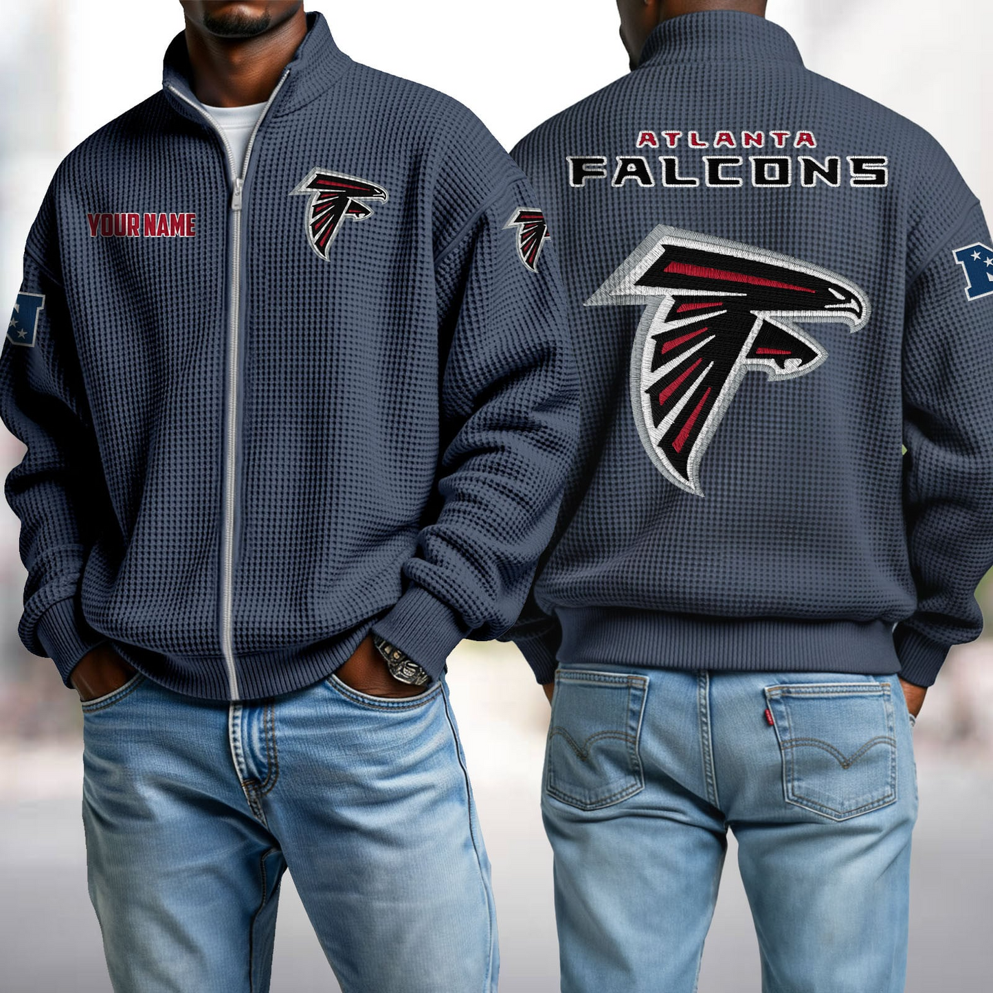 ATL x NFL Waffle Zip-Up Sweatshirt DatND DVT