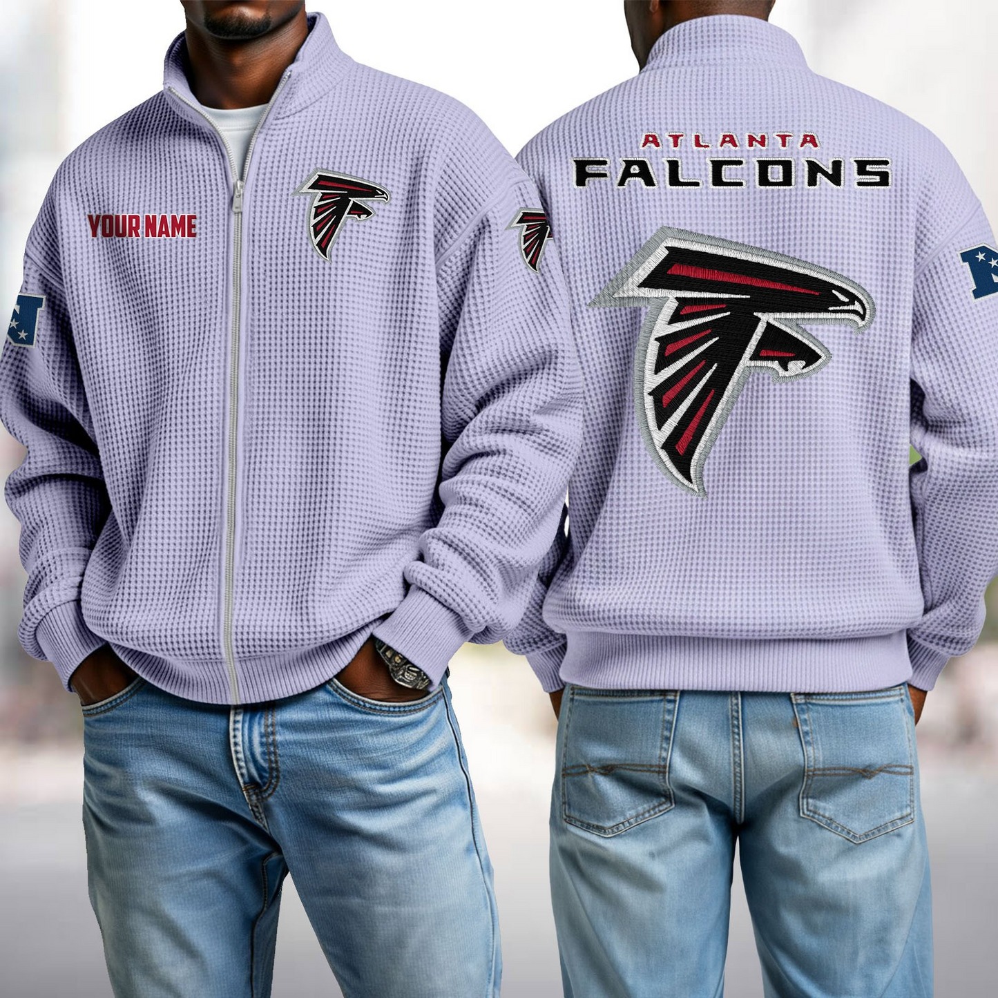 ATL x NFL Waffle Zip-Up Sweatshirt DatND DVT