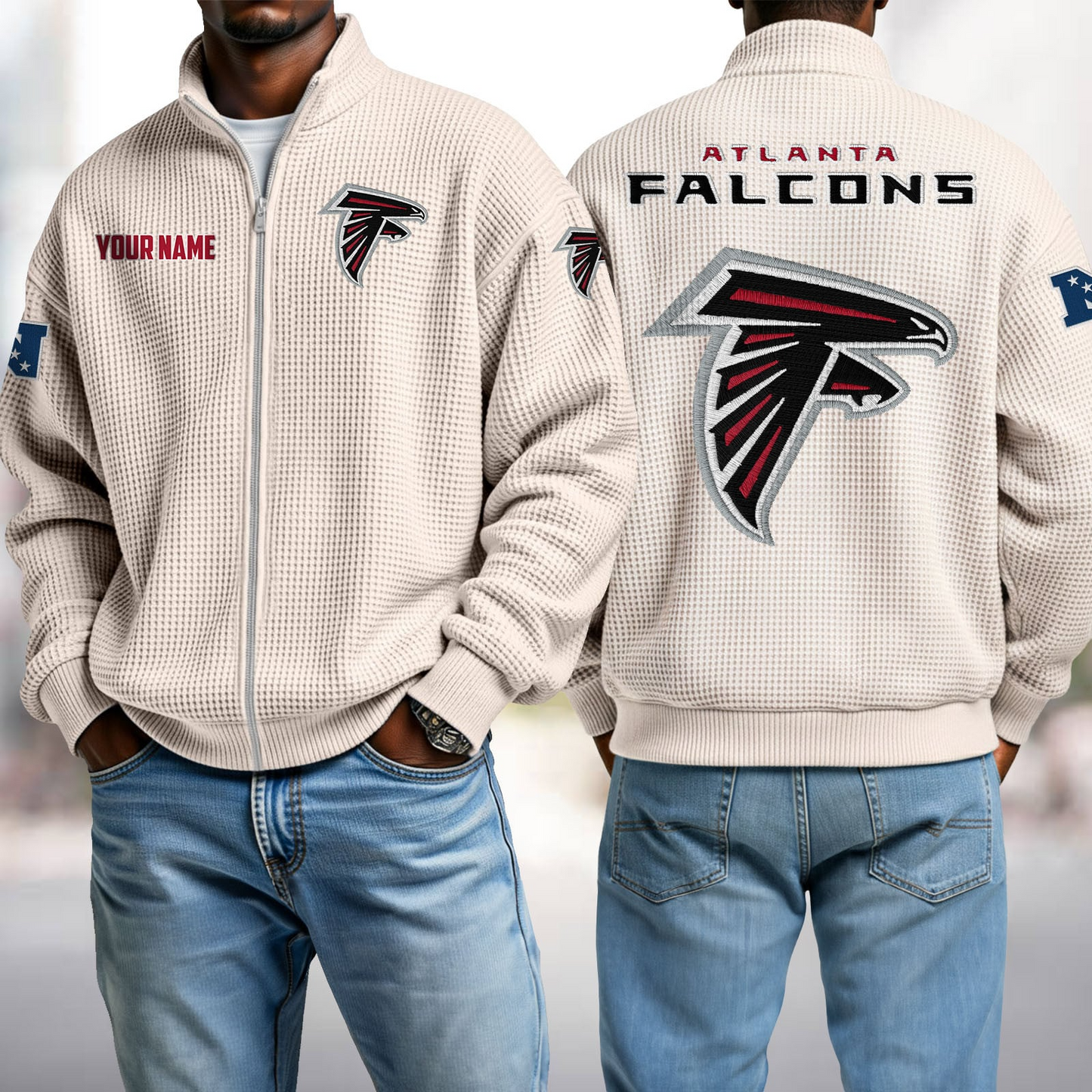 ATL x NFL Waffle Zip-Up Sweatshirt DatND DVT