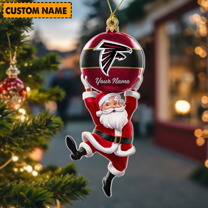 ATL x Personalized NFL Acrylic Ornament Christmas DATND TANTD