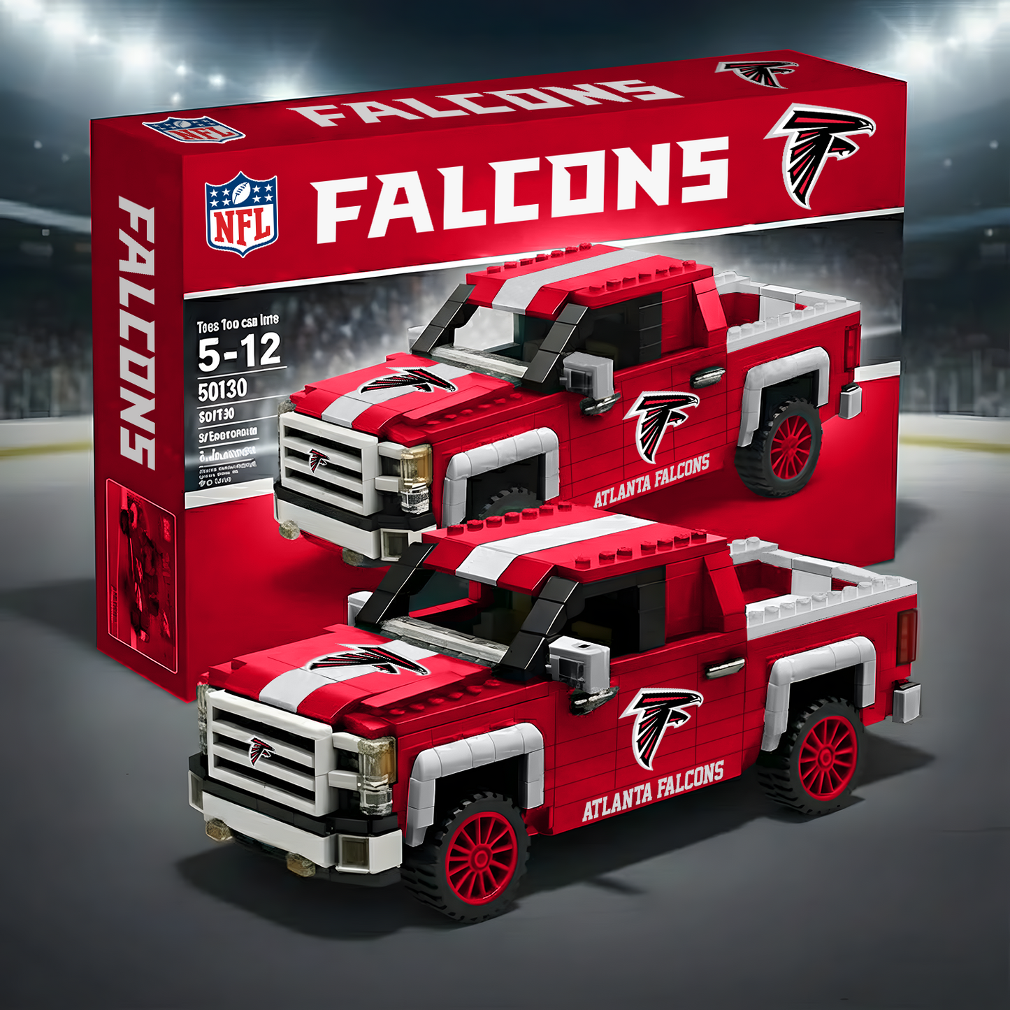 NFL 3D Racing Truck Model Building Block Set 0212 NAK NHT
