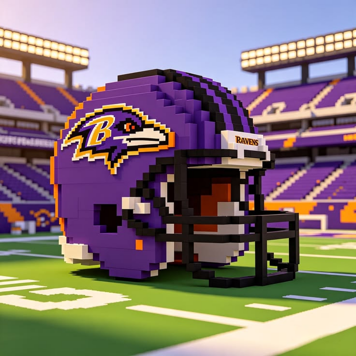 BAL X Custom NFL Game Day Football Helmet Building Block Set