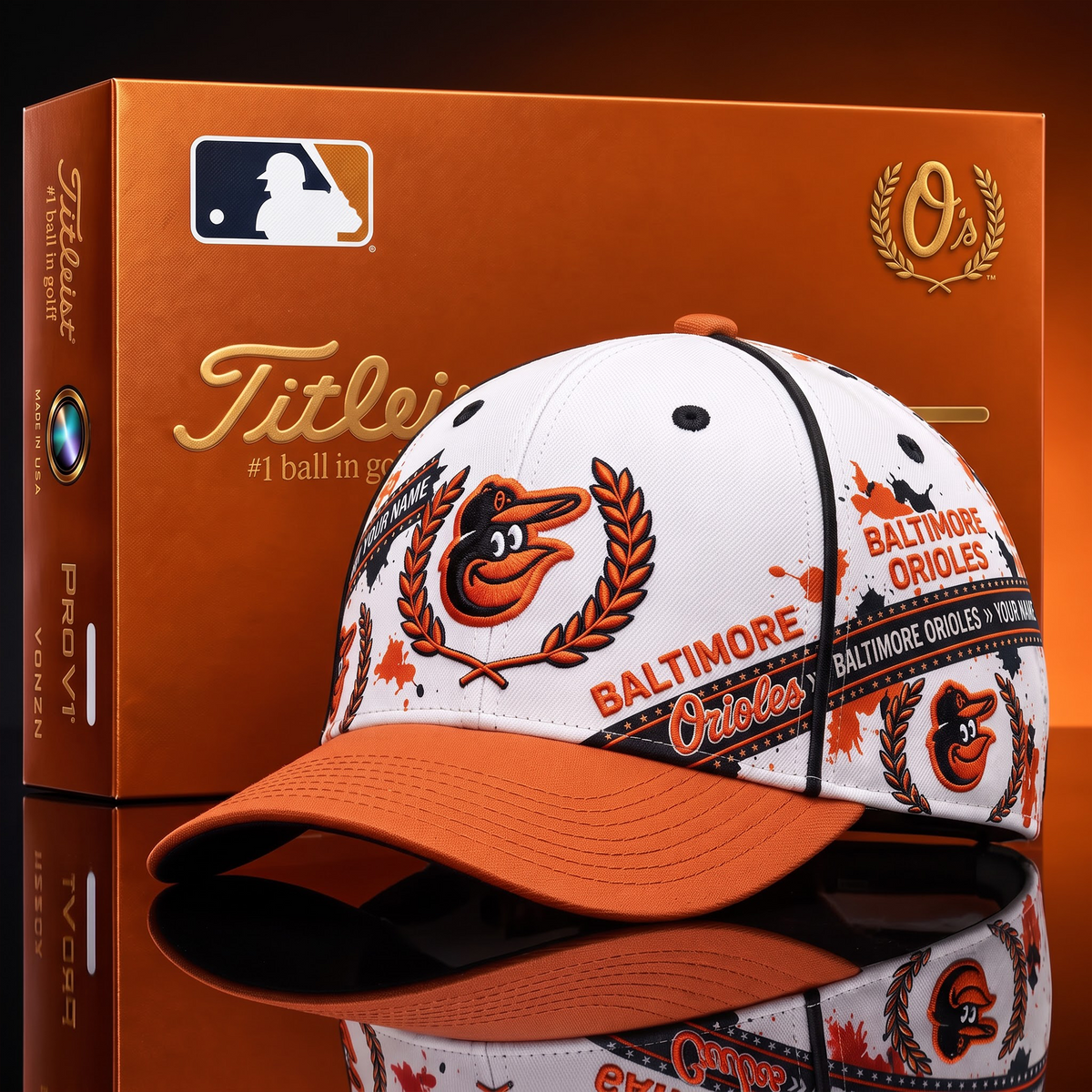 BAL X MLB Baseball Cap – Personalized Name Team Heritage Cap