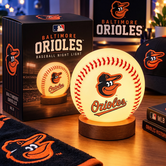 BAL X MLB Baseball Night Light Lamp