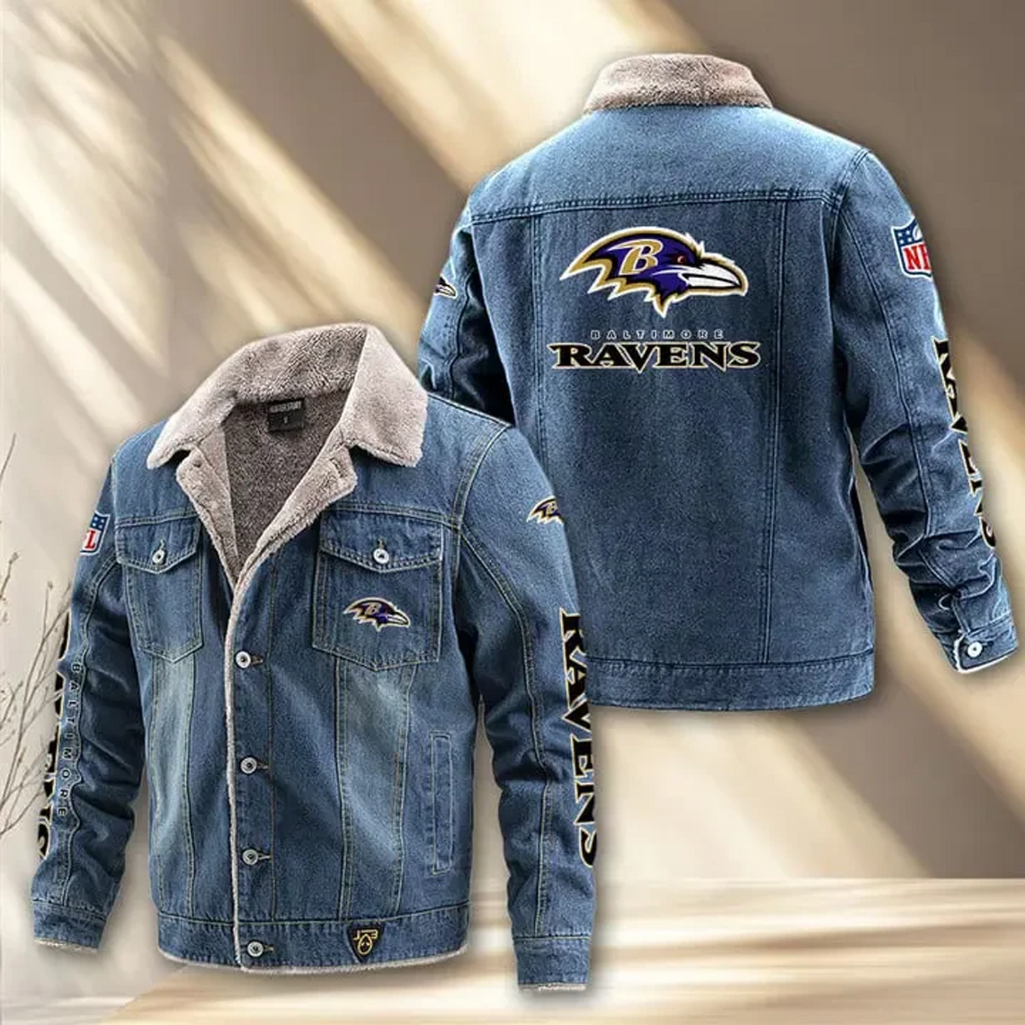 BAL x NFL Fleece Lined Denim Jacket DatND DVT