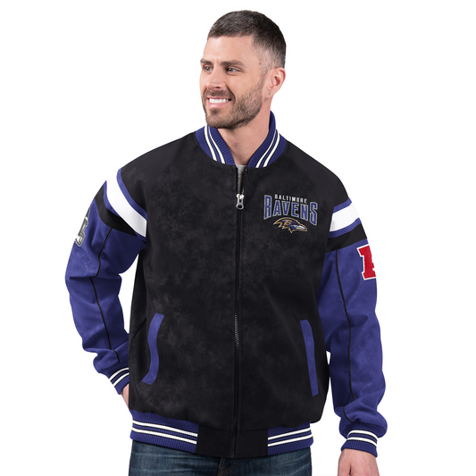 BAL x NFL Officially Licensed Faux Suede Jacket DATND TANTD 261125