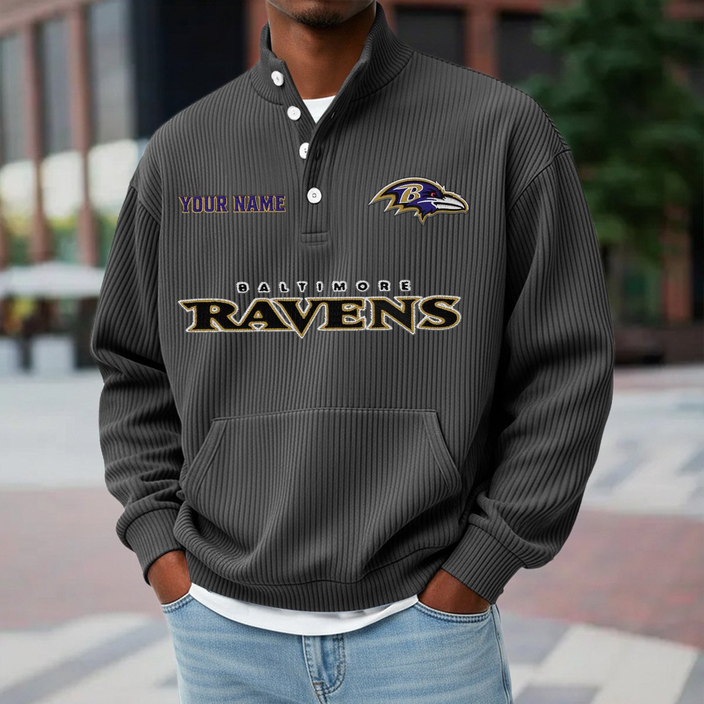 BAL x NFL Waffle High Neck Long Sleeved Sweatshirt DATND TANTD 221125