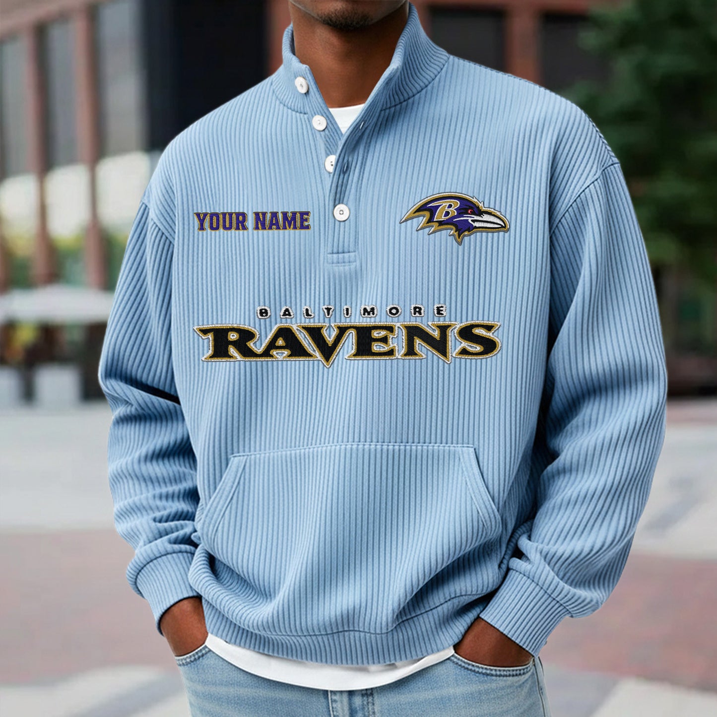 BAL x NFL Waffle High Neck Long Sleeved Sweatshirt DATND TANTD 221125