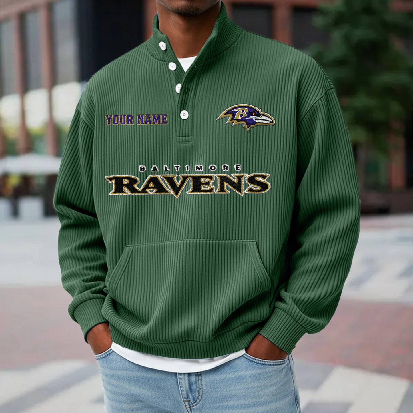 BAL x NFL Waffle High Neck Long Sleeved Sweatshirt DATND TANTD 221125