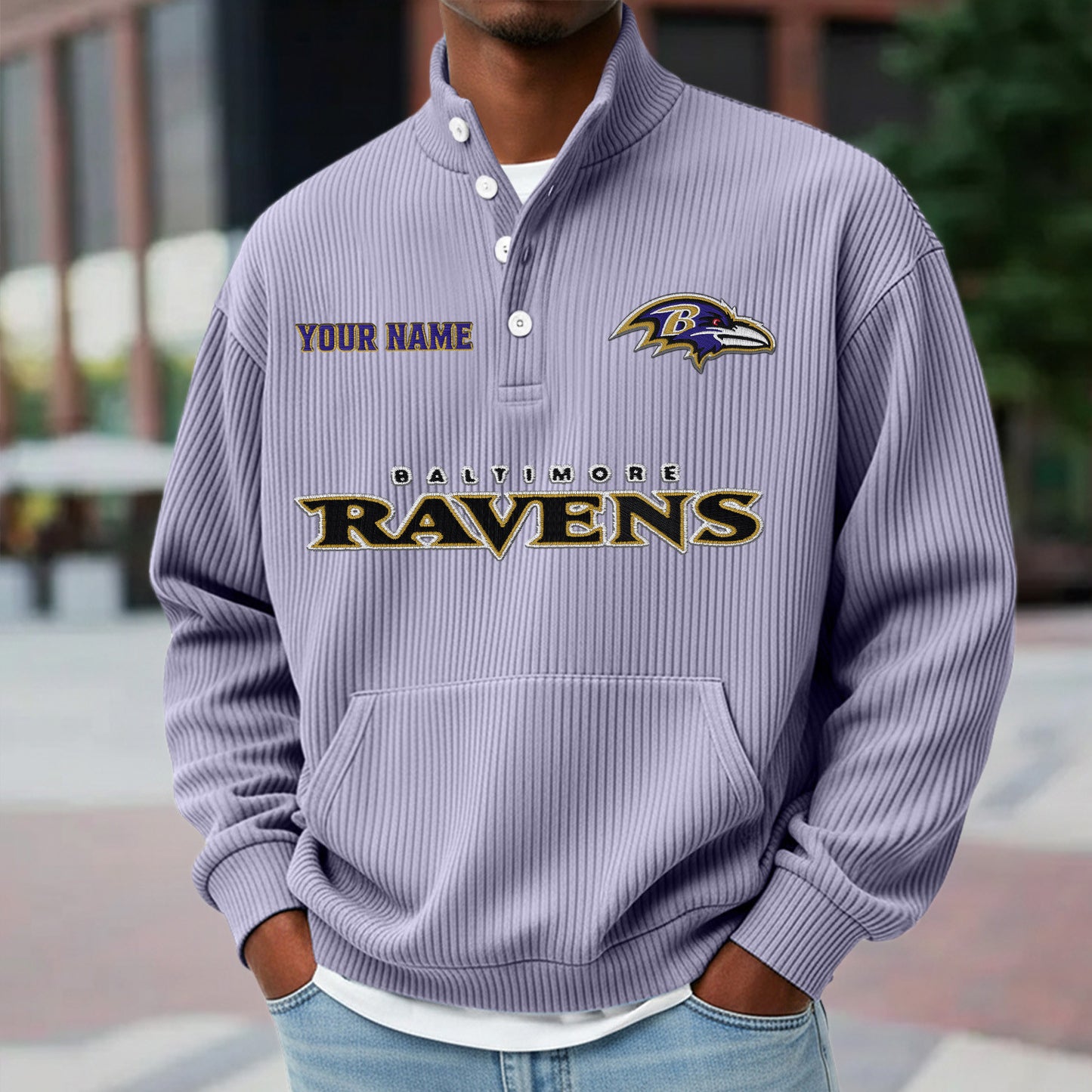 BAL x NFL Waffle High Neck Long Sleeved Sweatshirt DATND TANTD 221125