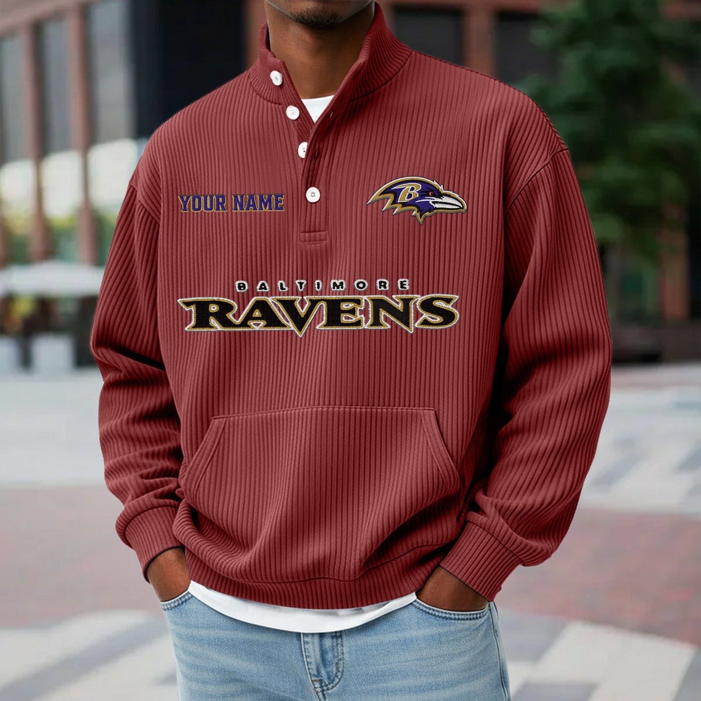 BAL x NFL Waffle High Neck Long Sleeved Sweatshirt DATND TANTD 221125