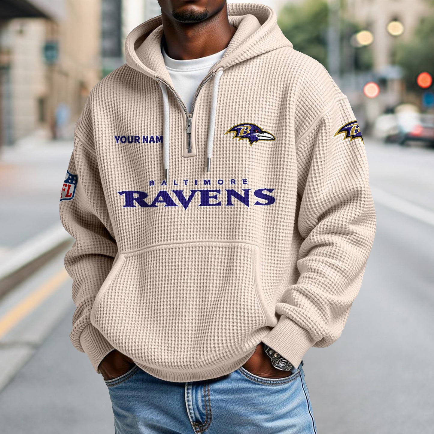 BAL x NFL Waffle Hoodie DatND DVT