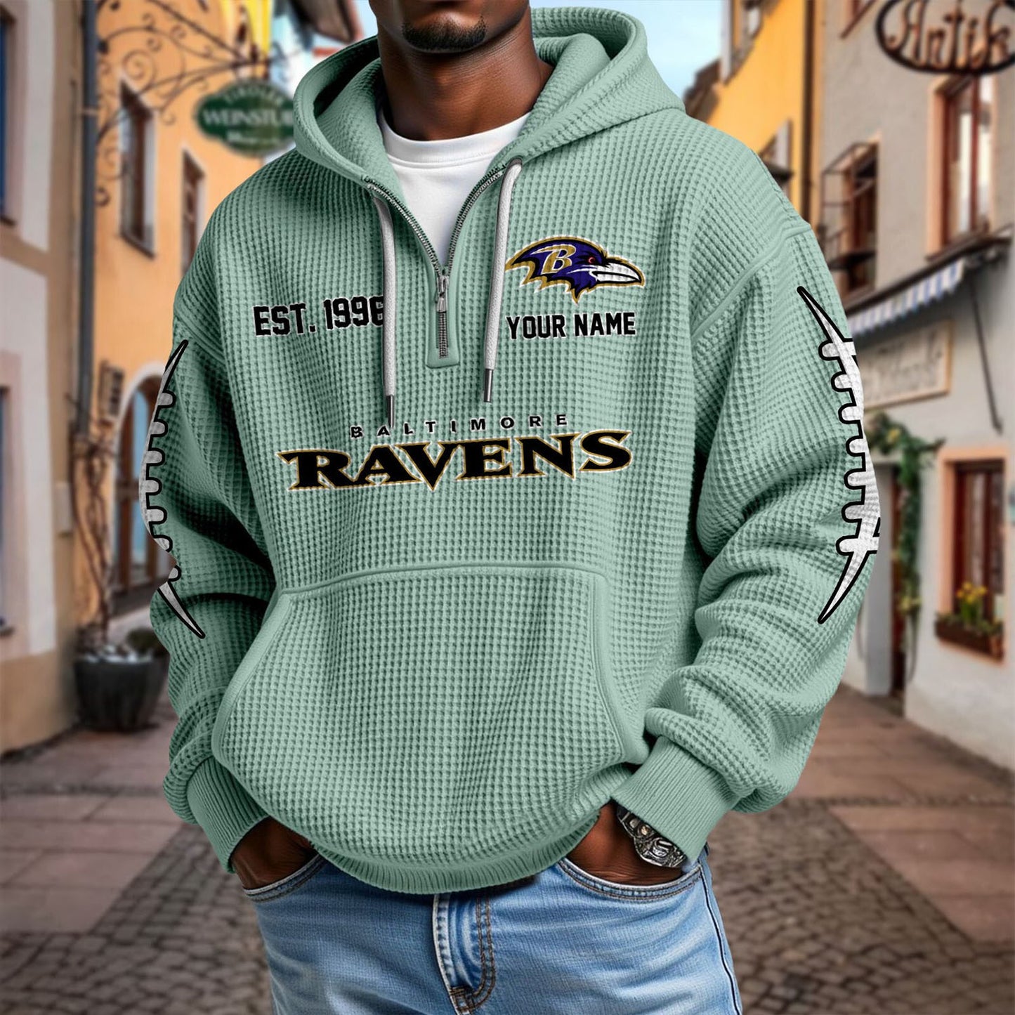 BAL x NFL Waffle Hoodie DatND DVT