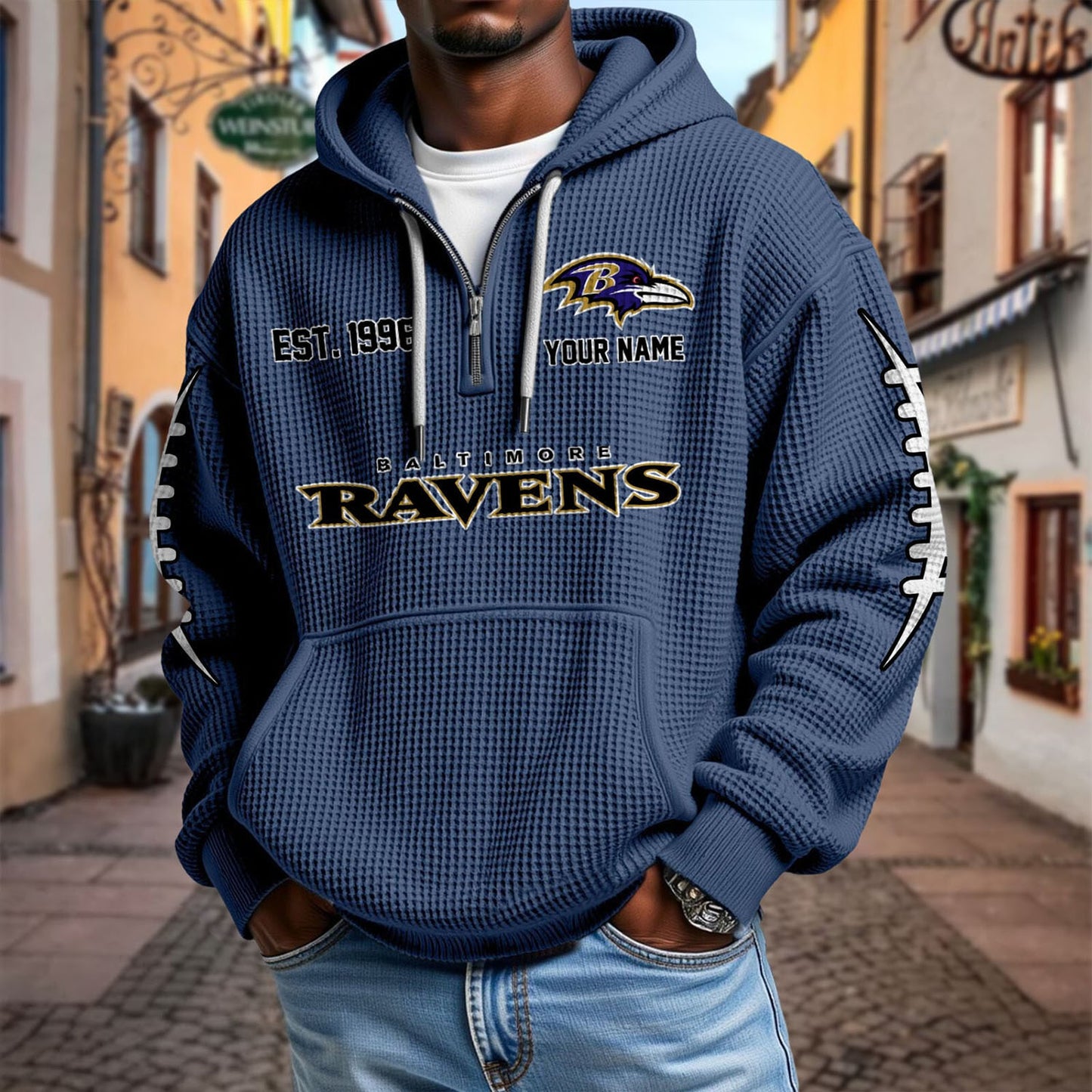 BAL x NFL Waffle Hoodie DatND DVT