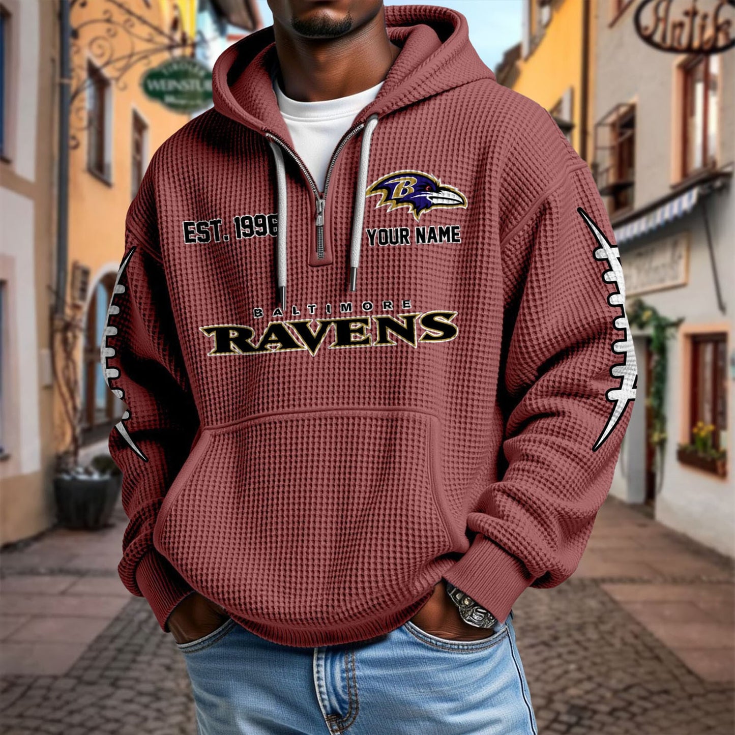 BAL x NFL Waffle Hoodie DatND DVT
