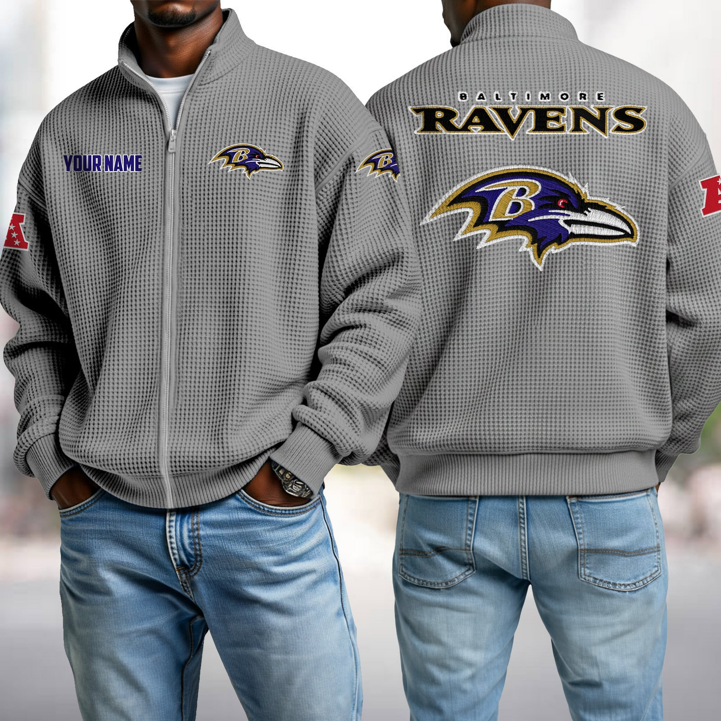 BAL x NFL Waffle Zip-Up Sweatshirt DatND DVT