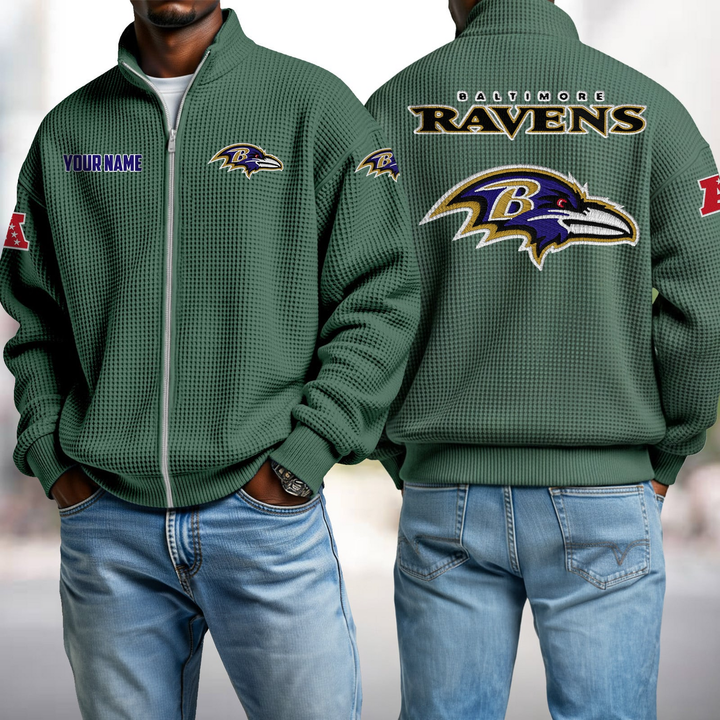 BAL x NFL Waffle Zip-Up Sweatshirt DatND DVT