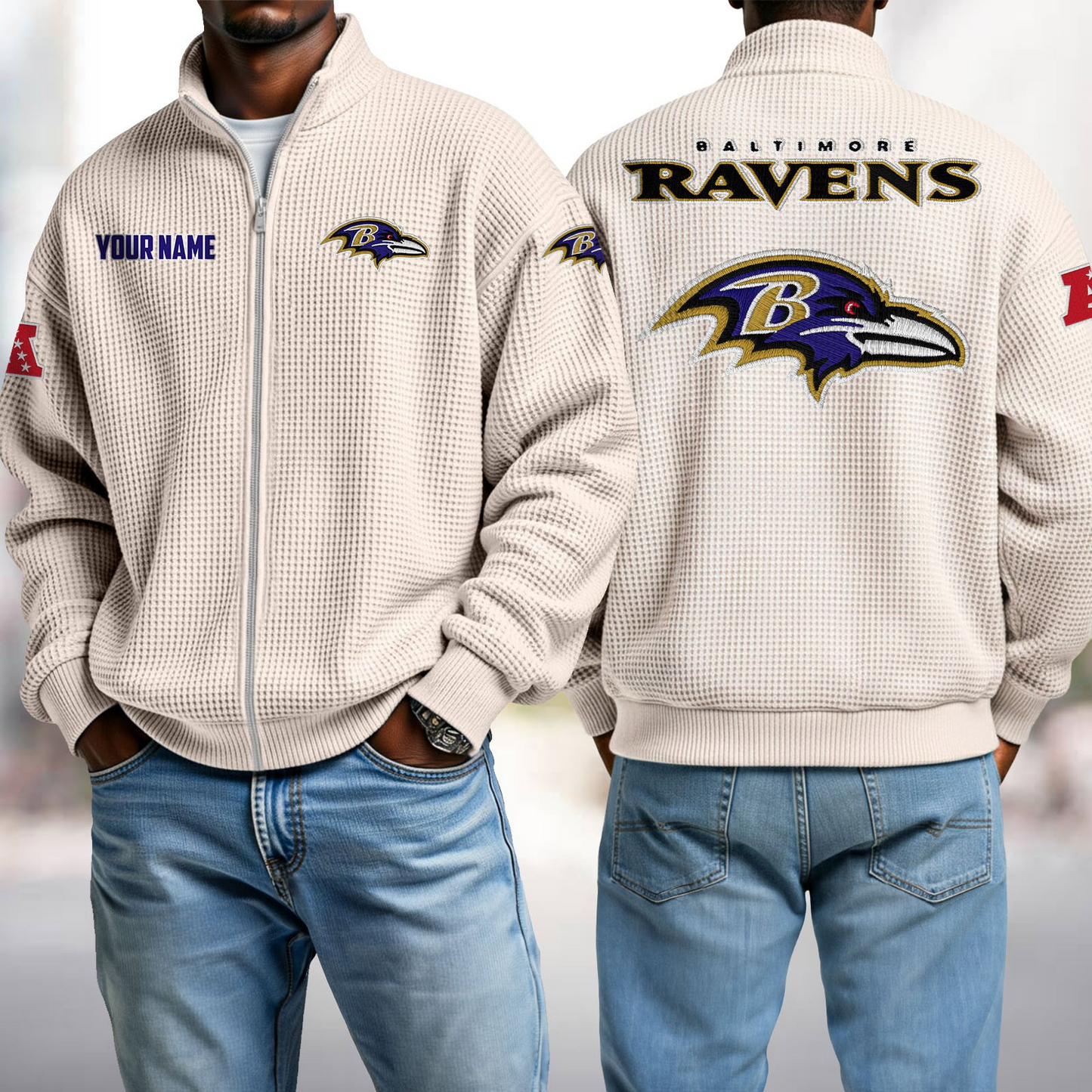 BAL x NFL Waffle Zip-Up Sweatshirt DatND DVT