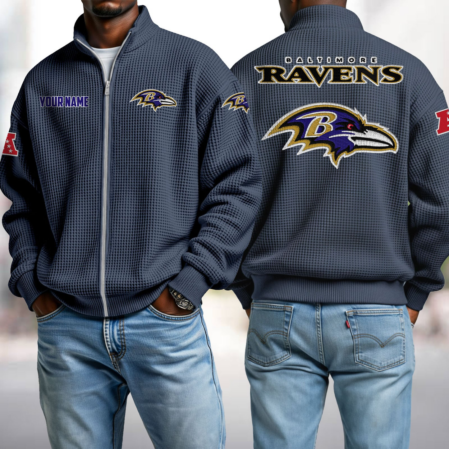 BAL x NFL Waffle Zip-Up Sweatshirt DatND DVT