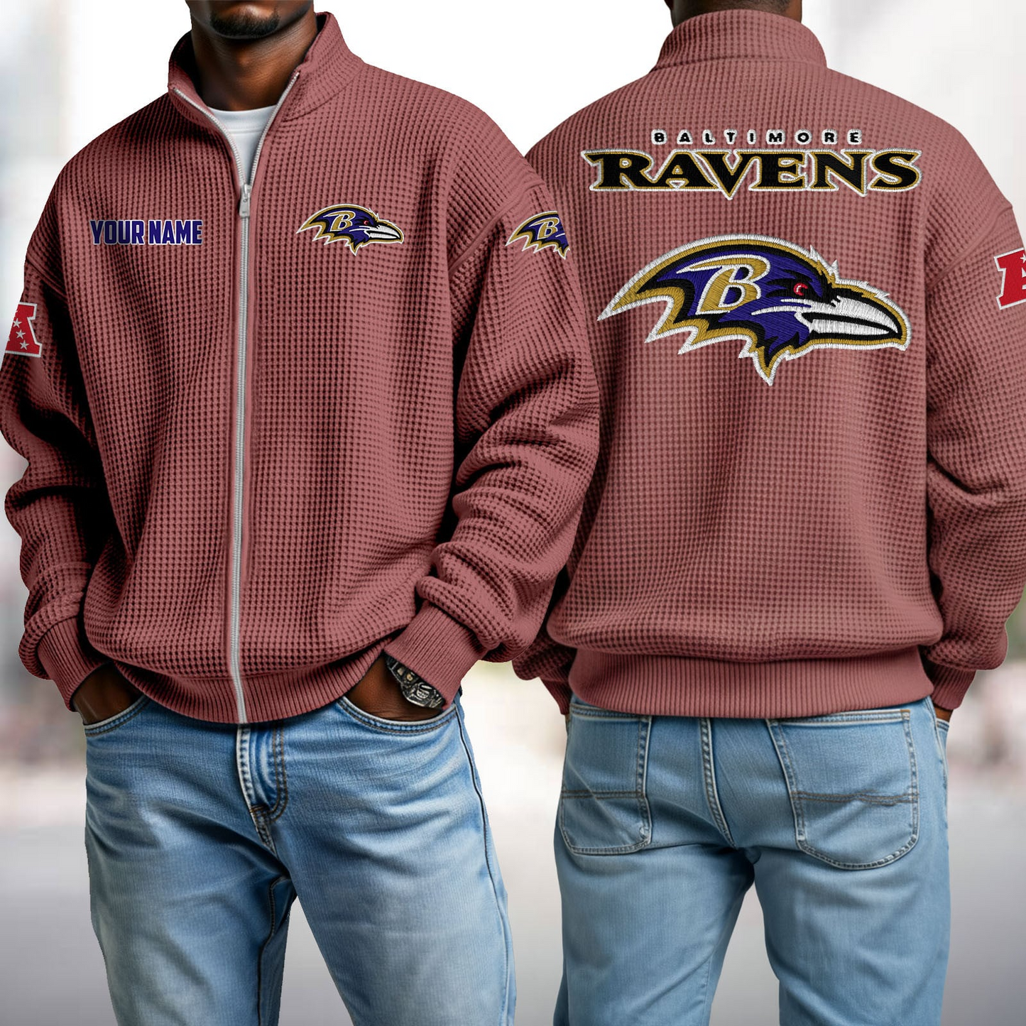 BAL x NFL Waffle Zip-Up Sweatshirt DatND DVT