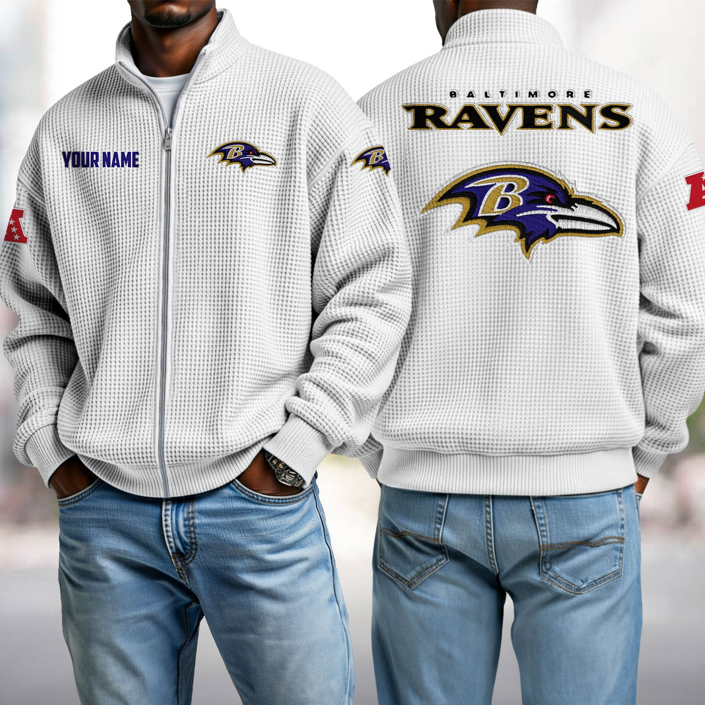 BAL x NFL Waffle Zip-Up Sweatshirt DatND DVT