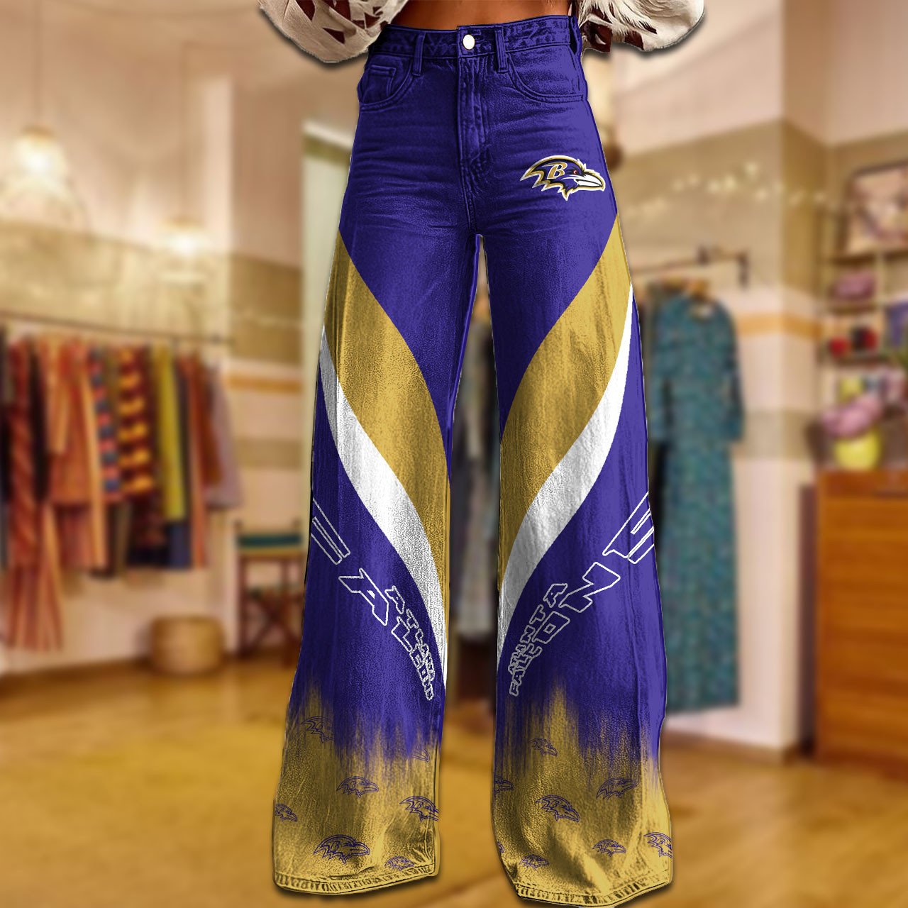 BAL x NFL Women's Casual Wide Leg Pants DATND TANTD 281025
