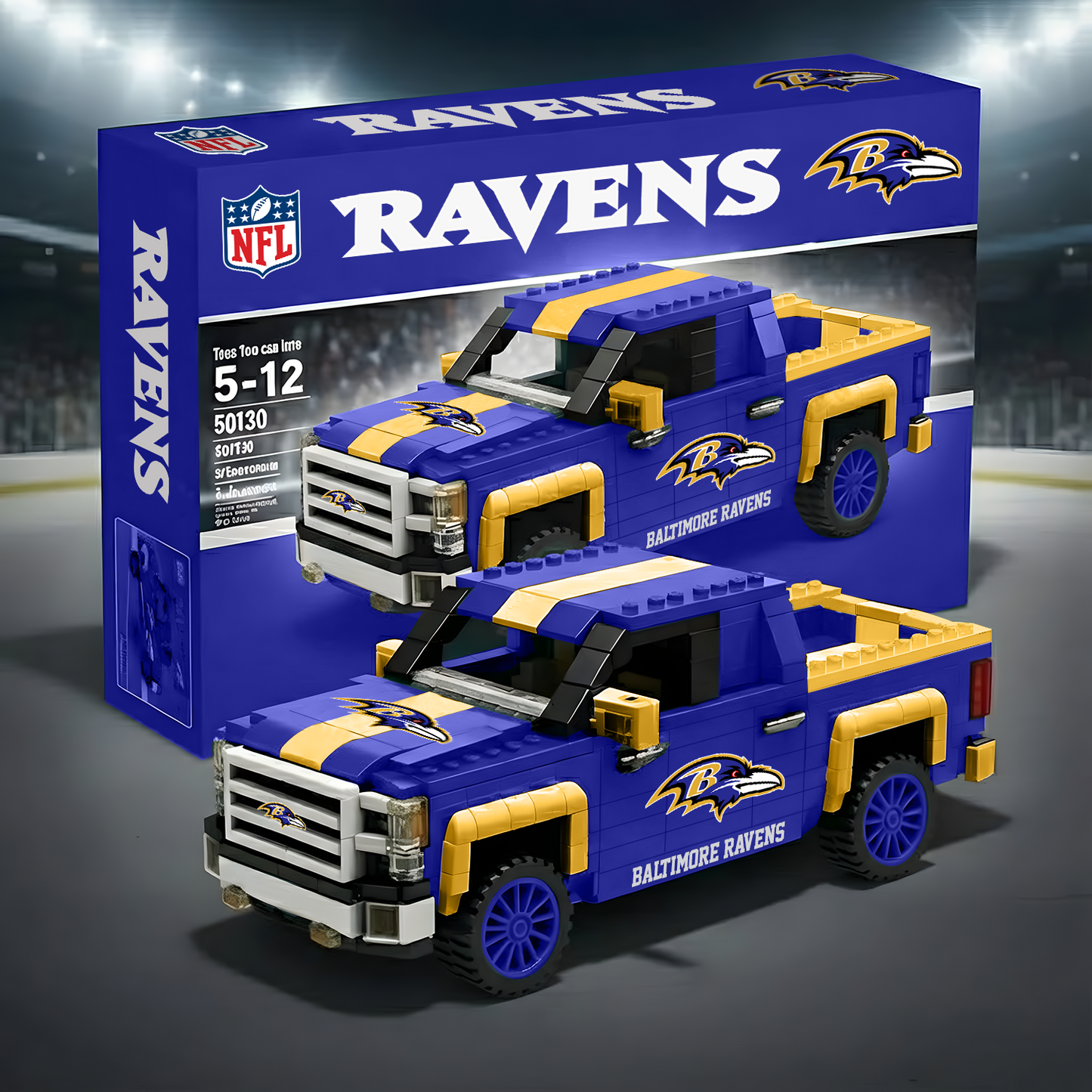 NFL 3D Racing Truck Model Building Block Set 0212 NAK NHT