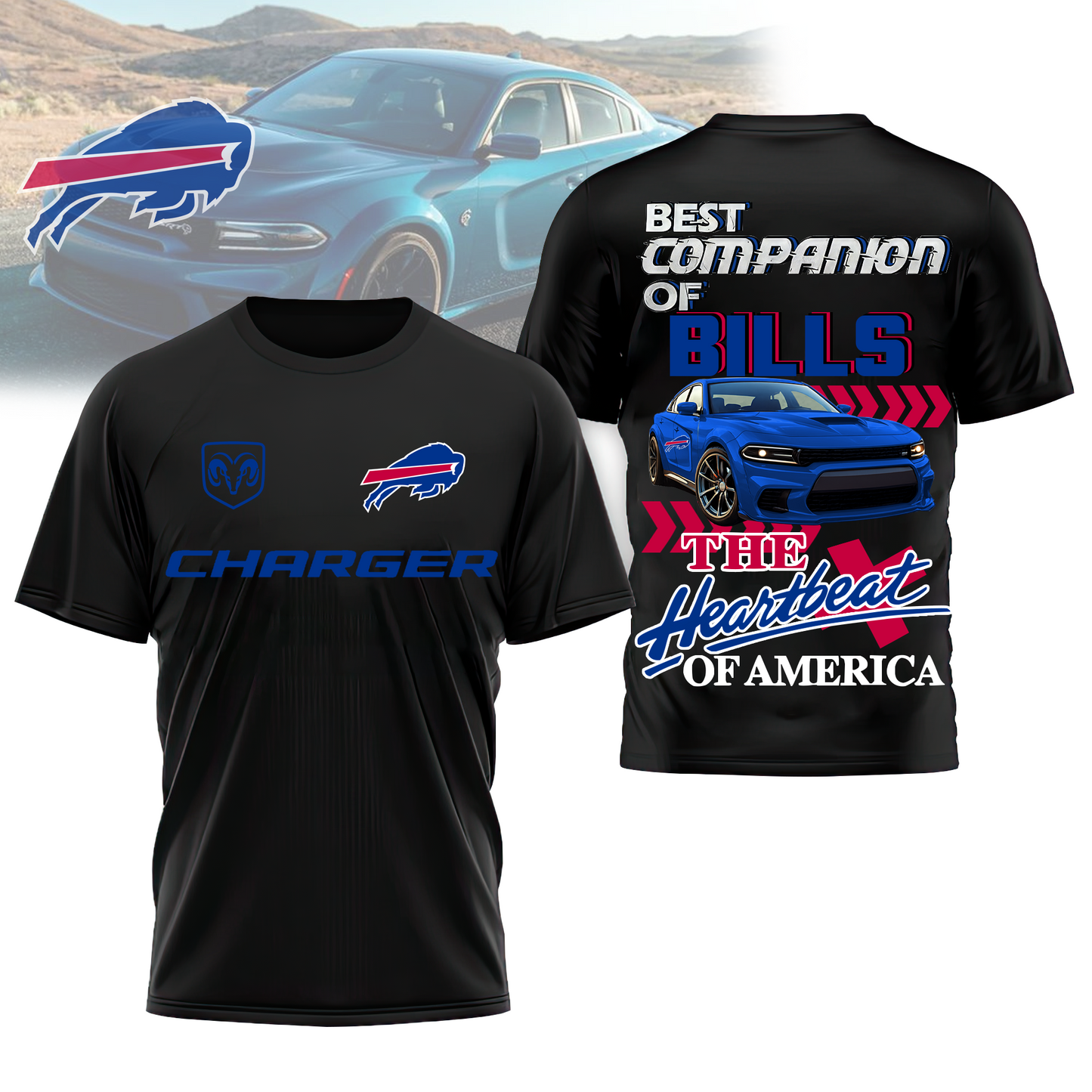 BB Premium NFL DC Car 3D Shirt DDT CTND