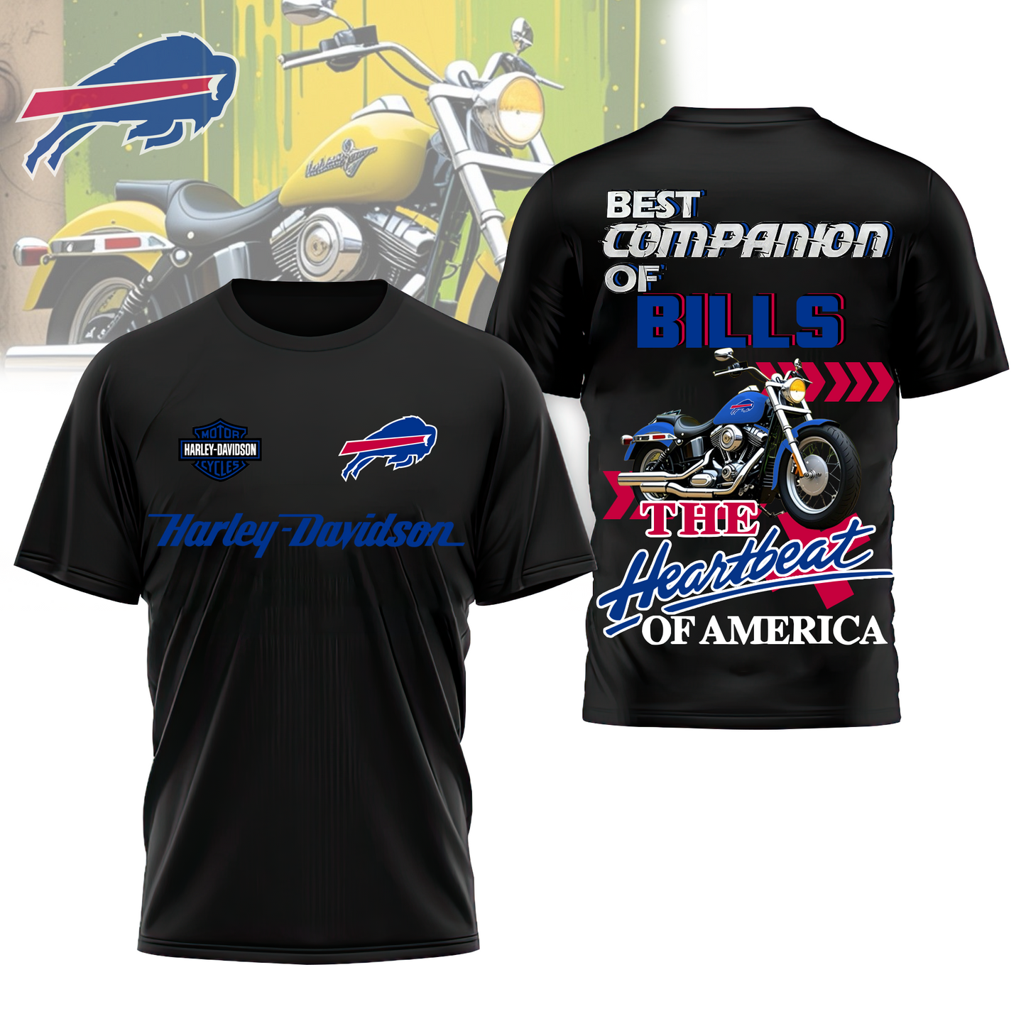 BB Premium NFL HL Motorcycle 3D Shirt DDT CTND