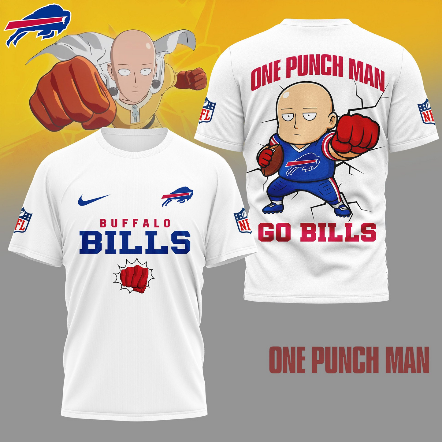 BB Premium NFL One Punch Man Fan 3D Shirt DDT NTL