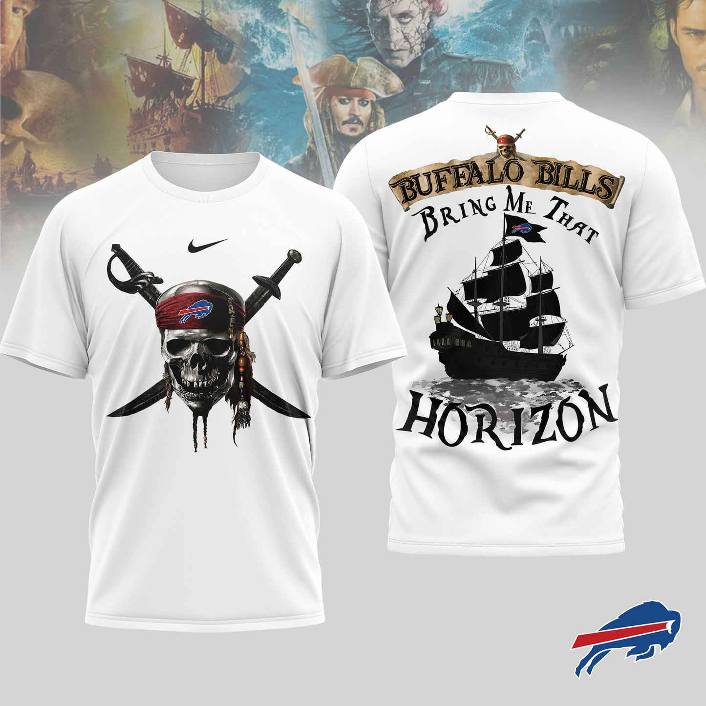 BB Premium NFL Pirates Of The Caribbean 3D Shirt DDT NTL