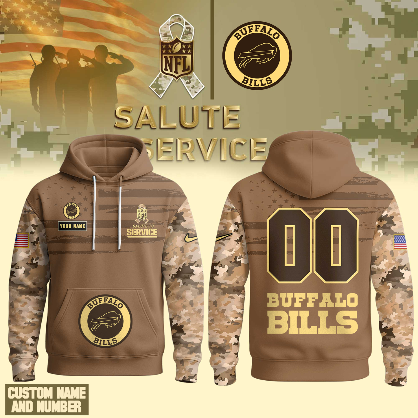 BB Premium NFL Salute To Service Hoodie DDT  NTL