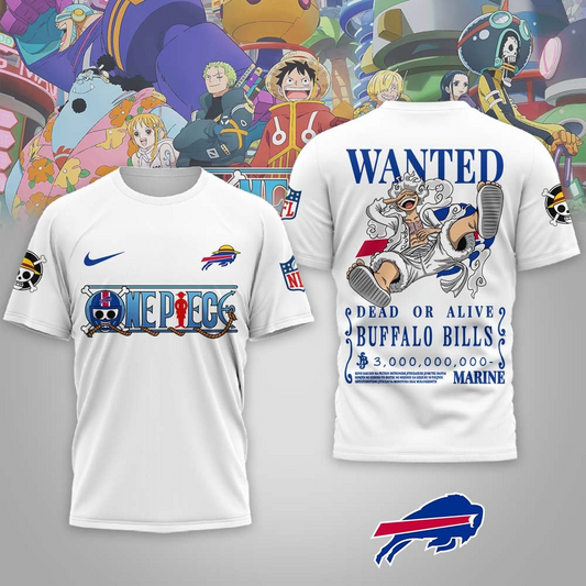 BB Premium NFL Wanted Monkey D Luffy 3D Shirt DDT NTL