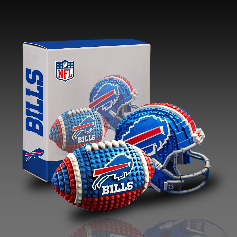 BB x NFL Team Ball & Helmets Building Block Football Set DDT CTND