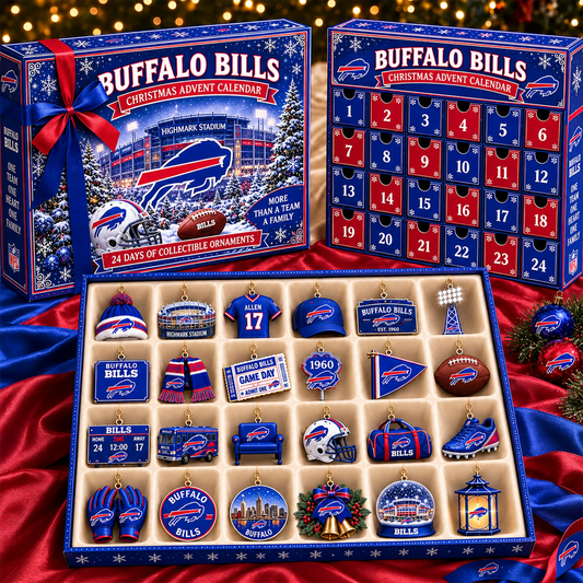 BB x NFL Team Christmas Advent Calendar Box - 24 Days Countdown Tree Ornaments Gift Set 2809 NAK TTT